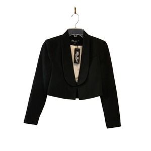 Blue Pearl By Allen Schwartz Blazer Cropped Black Jacket NEW Size 0